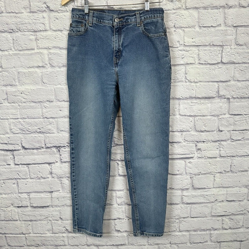 VTG 2002 Levis 550 Jeans Womens 10P 28x28 Blue Denim Relax Taper High Rise Y2K